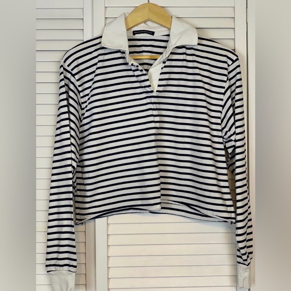 Brandy Melville made in Italy stripe crop top